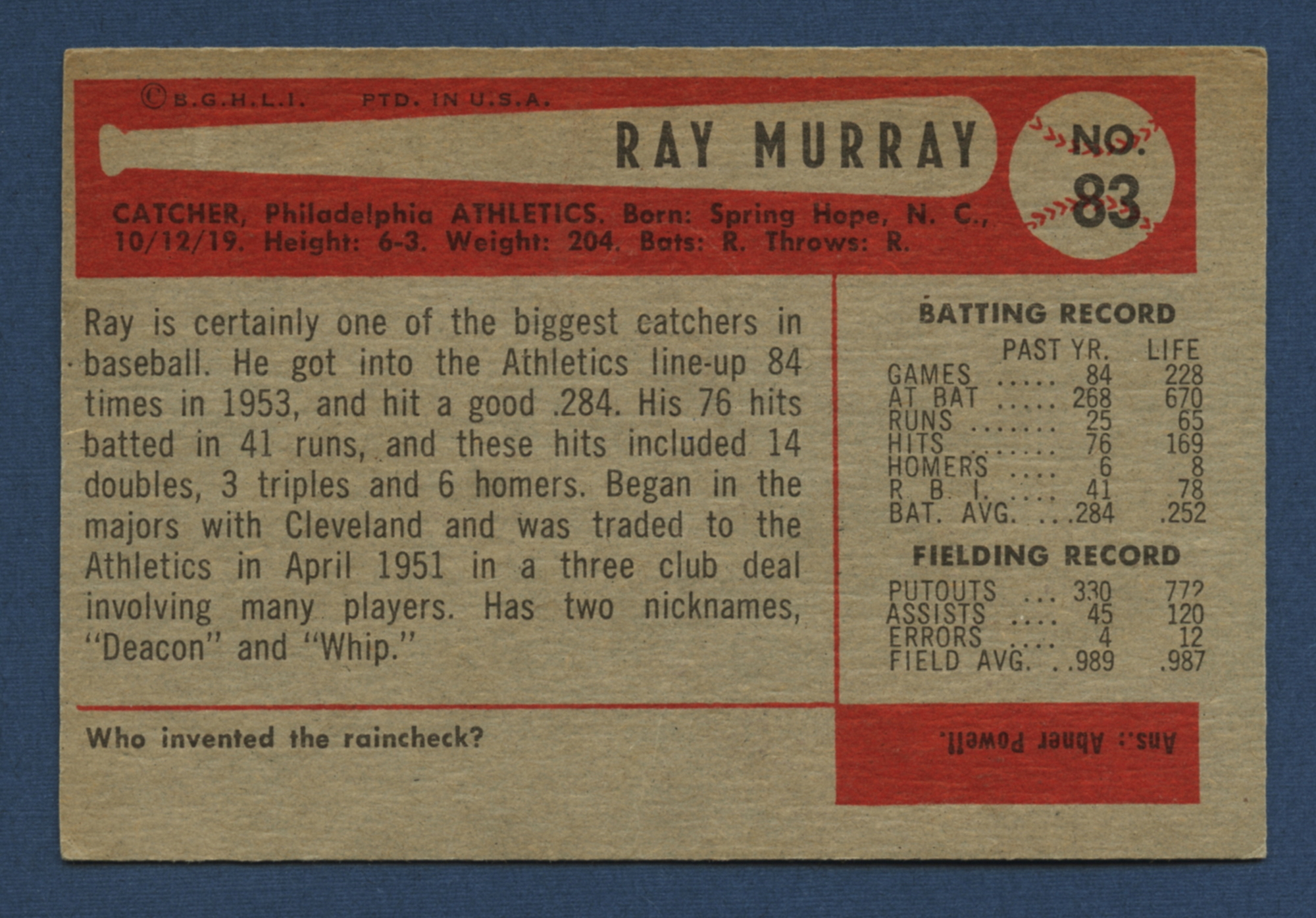 1954 Bowman Baseball Singles Various Condition (Updated October 2024)