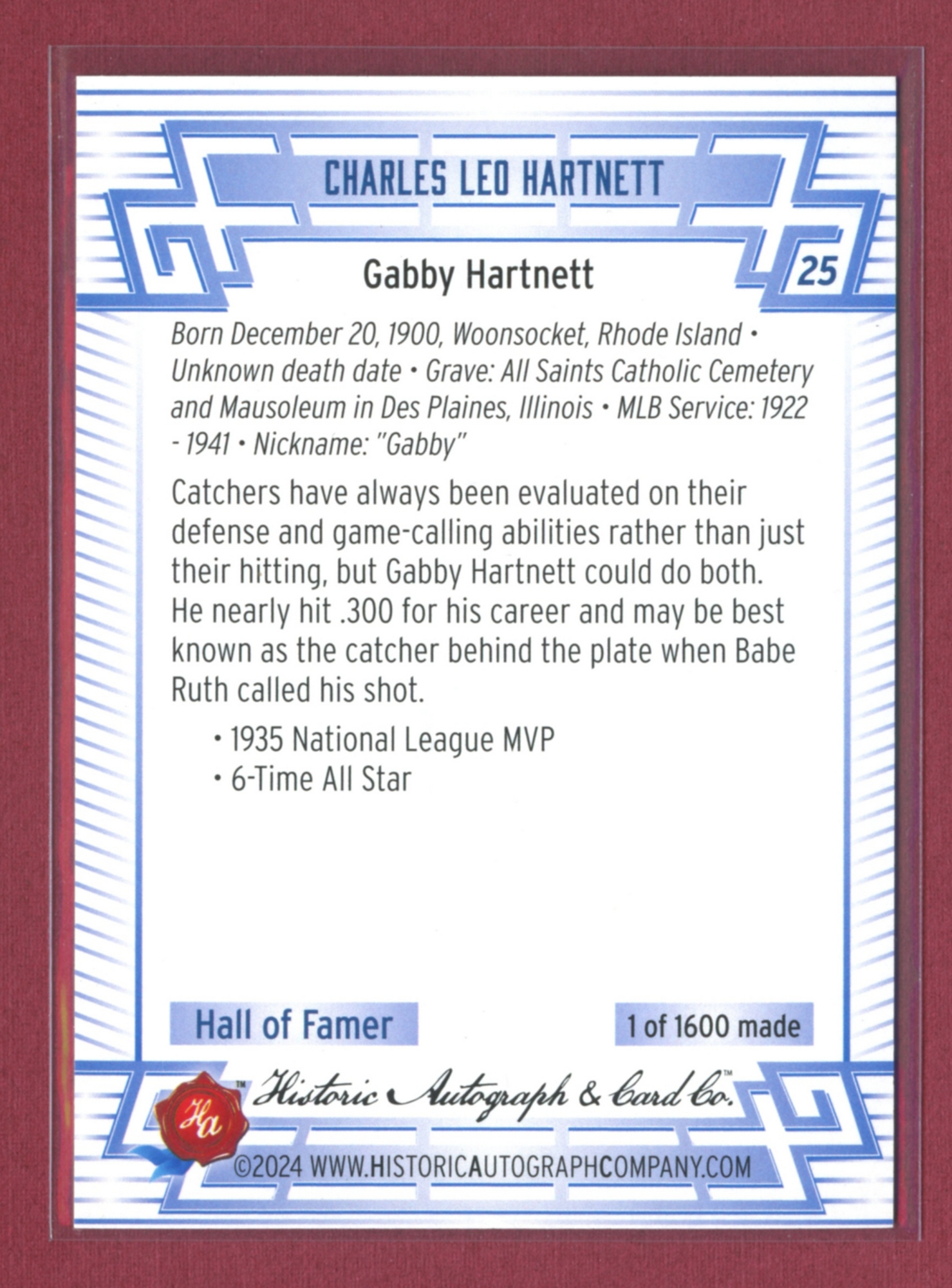 2024 Historic Autographs All-Time Greats Baseball • Variations & Inserts