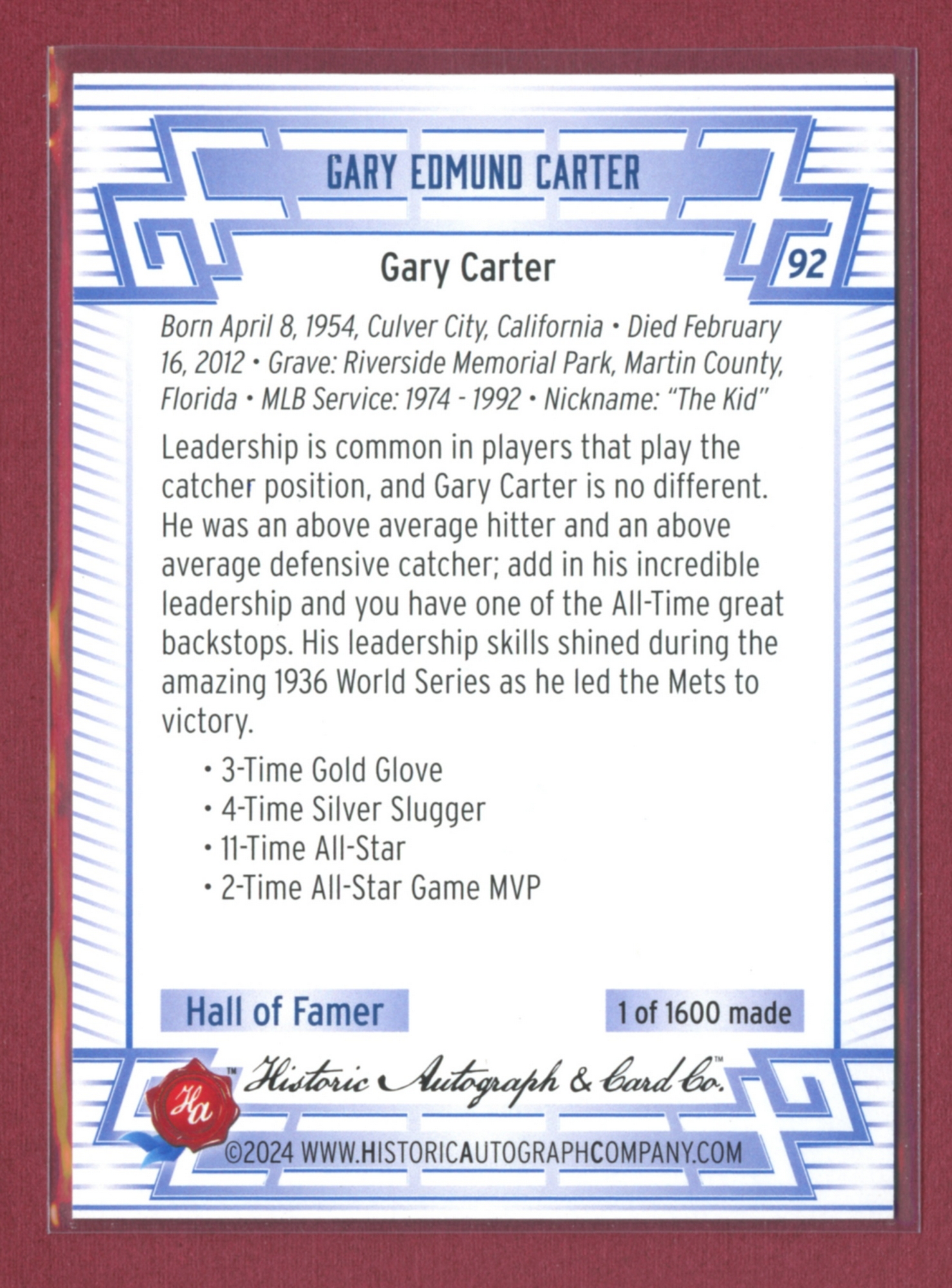 2024 Historic Autographs All-Time Greats Baseball • Variations & Inserts