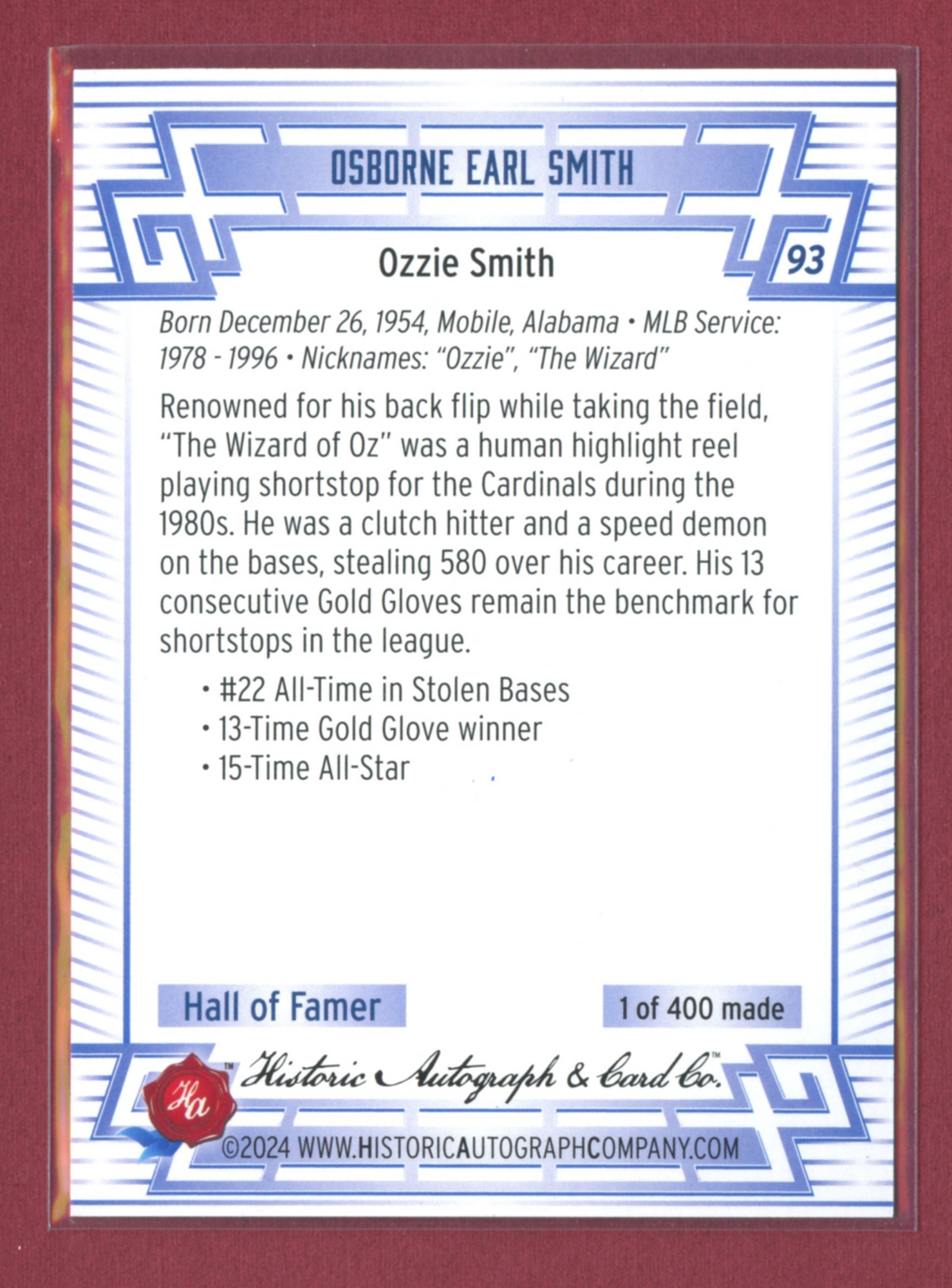 2024 Historic Autographs All-Time Greats Baseball • Variations & Inserts