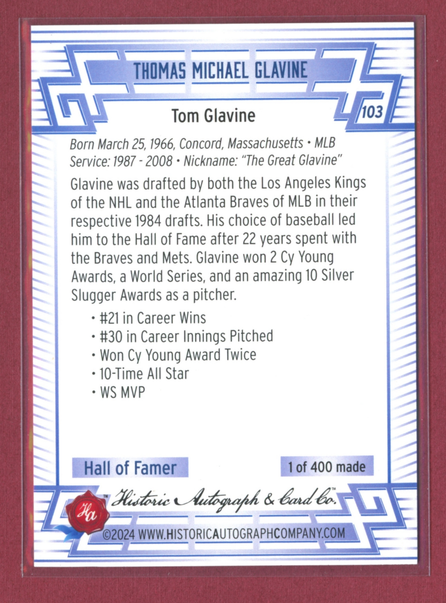 2024 Historic Autographs All-Time Greats Baseball • Variations & Inserts